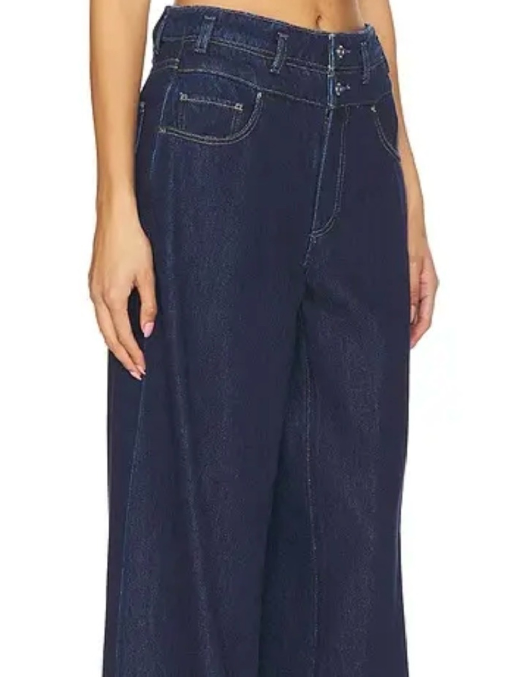 $259 PAIGE Portia Double Waistband jeans-Size 27 - Picture 2 of 8